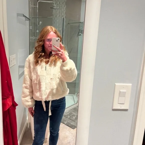 NWT Anthropologie Faux Fur Cropped Jacket Coat - Picture 7 of 9